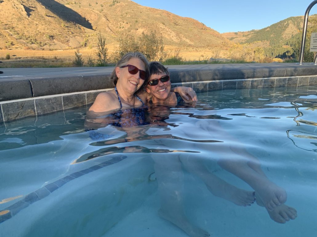 Summer Christa Hot Spring Horizontal Two Women in Pool