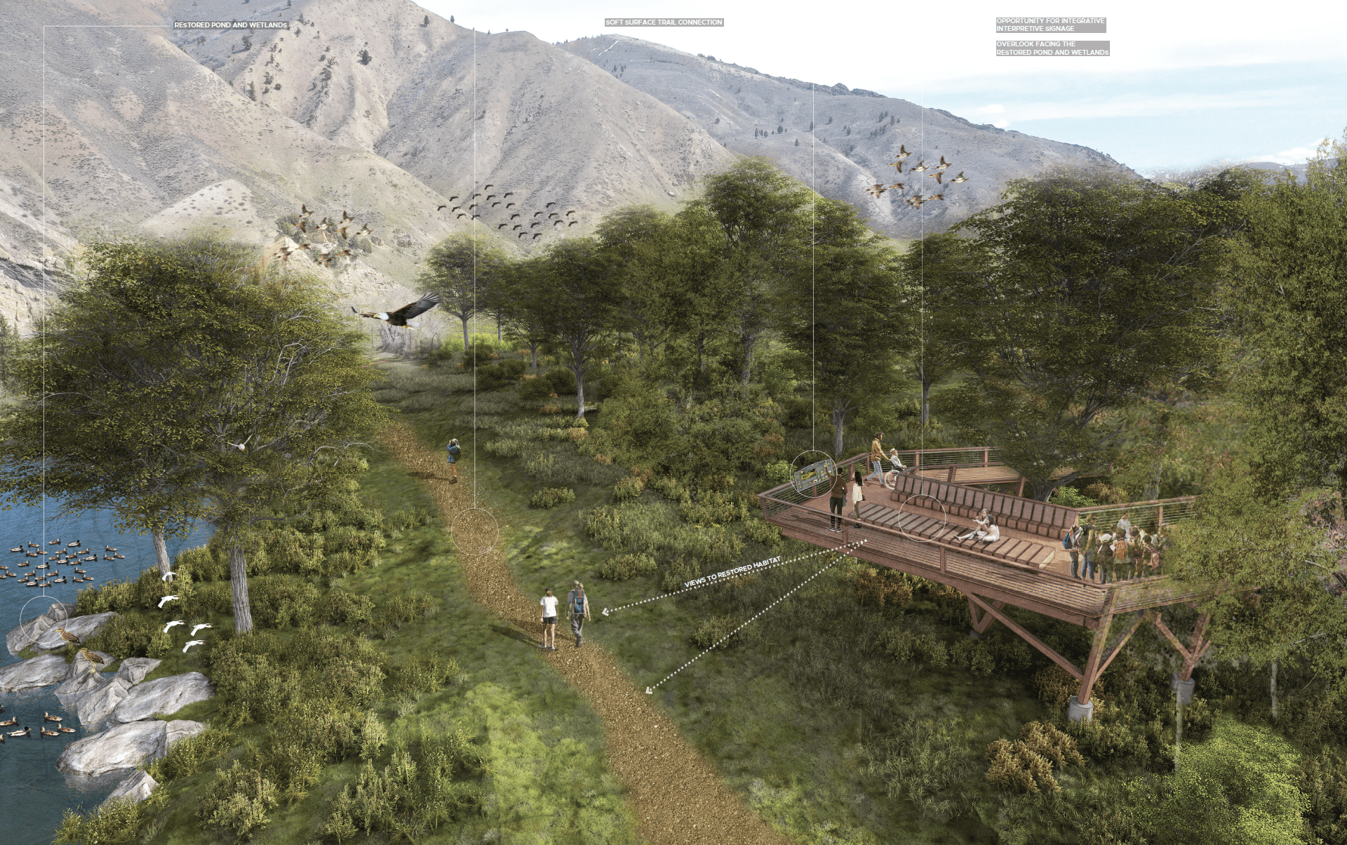 Astoria Park Groundbreaking River Overlook rendering